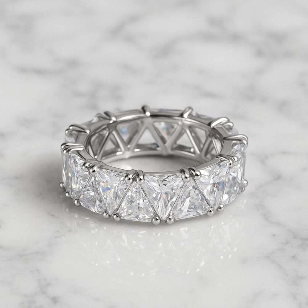 Gold or Silver “Hailey” 💎 Eternity Ring (multiple sizes) - Picture 7 of 11